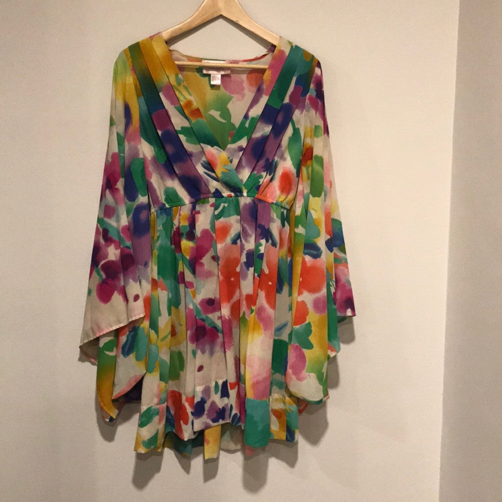 H&M Garden Collection Floral Kimono Mini Dress